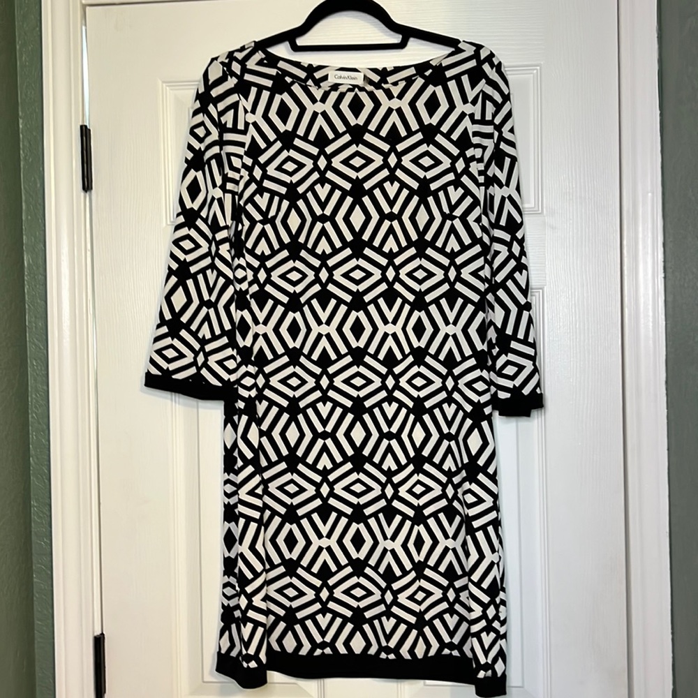 Calvin Klein Geometric Dress, Size 6